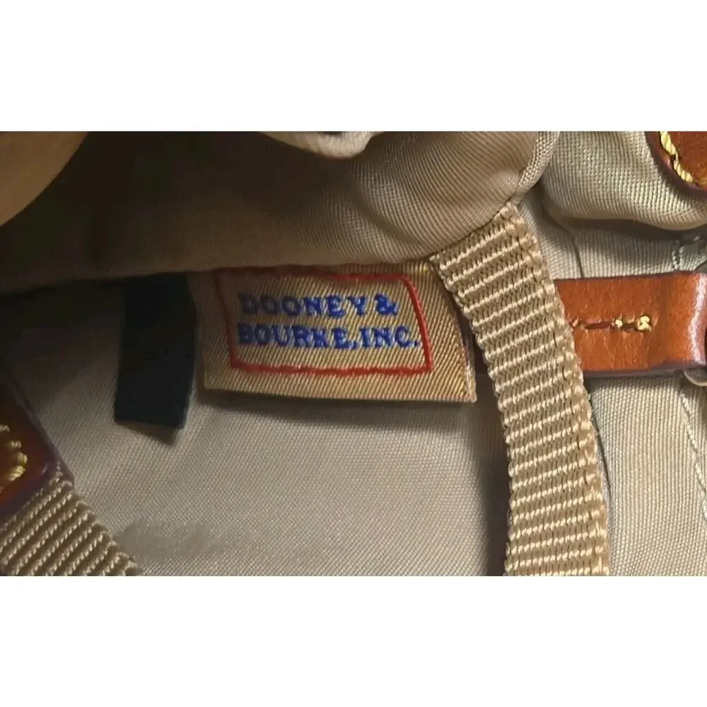 Dooney & Bourke Navy Crossbody Bag with Zip Closure Adjustable Strap Gold - Picture 12 of 12